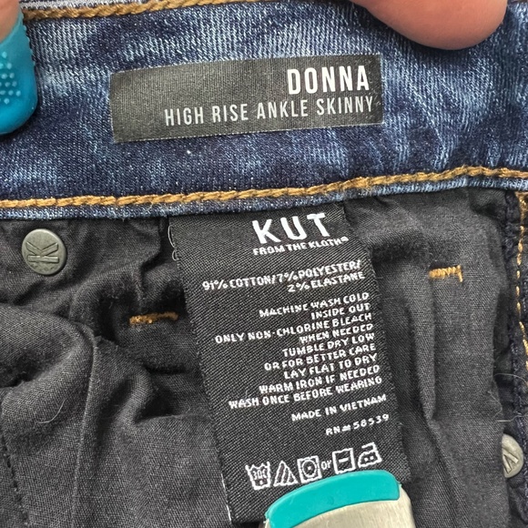 |•KUT FROM THE KLOTH•| DONNA HIGH RISE ANKLE SKINNY Jeans Size 2 - Picture 9 of 11